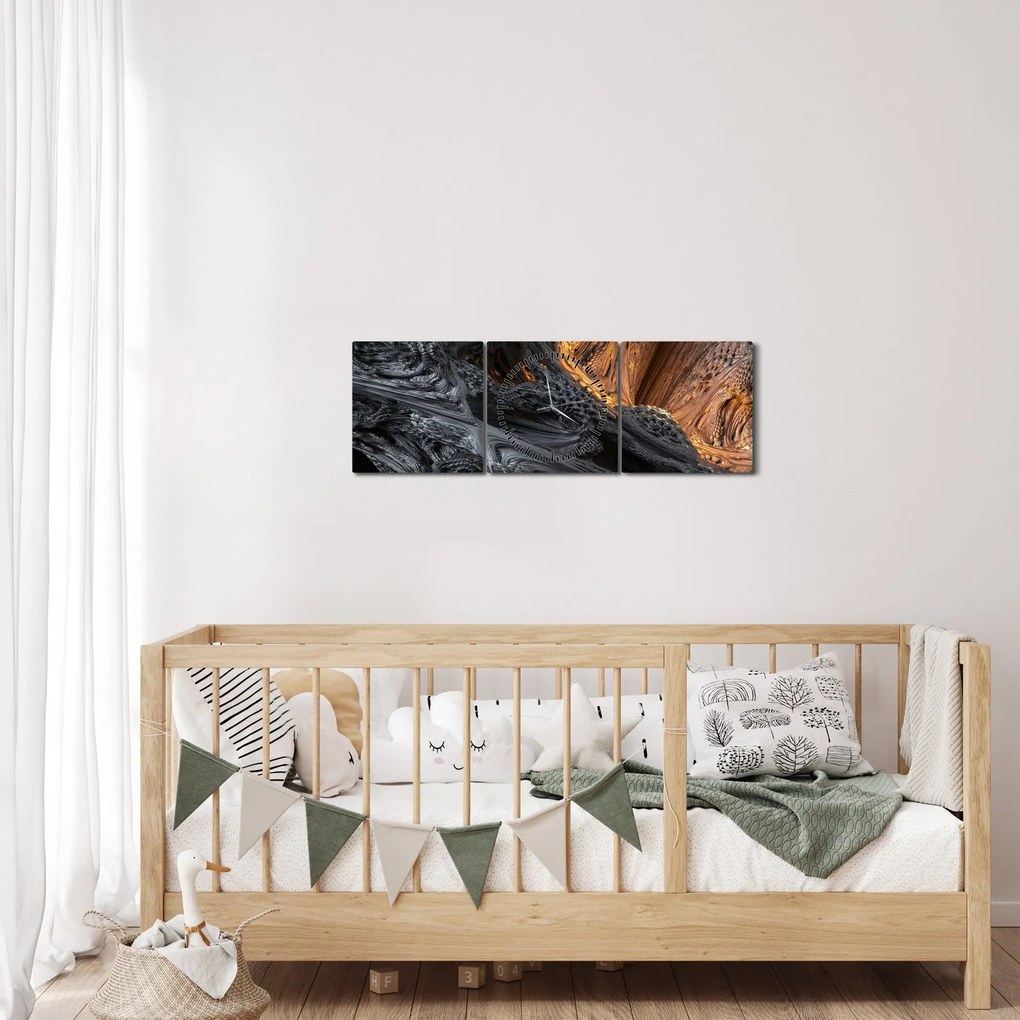 Tablou - Privire spre centru (cu ceas) (90x30 cm)