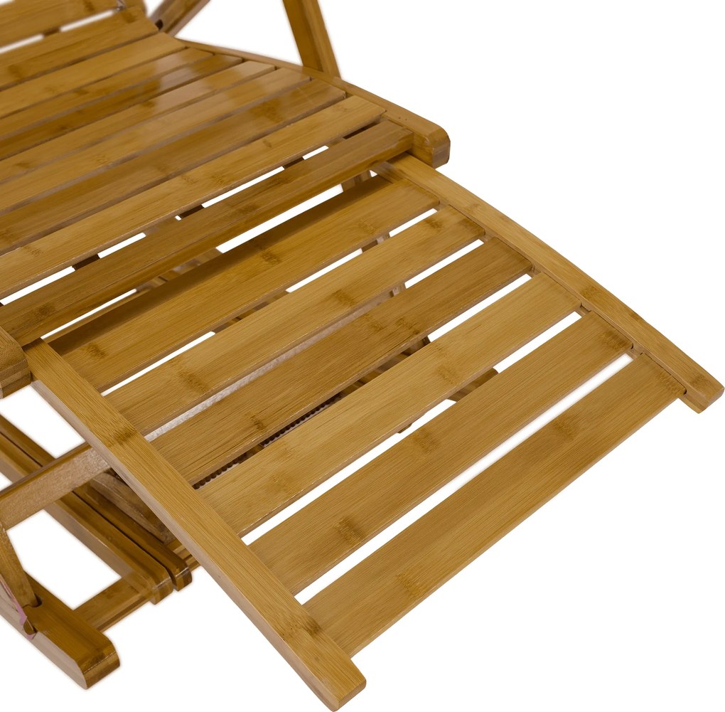 Scaun balansoar de grădină, poziţionabil, natural, bambus, FLOS