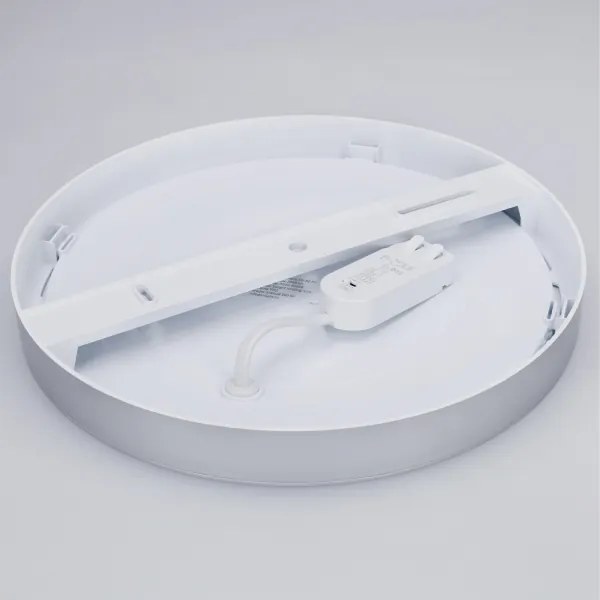 Solight WD244-S - Panou LED 2 în 1 24W/230V 3000/4000/6000K Ø 30 cm IP54 argintiu