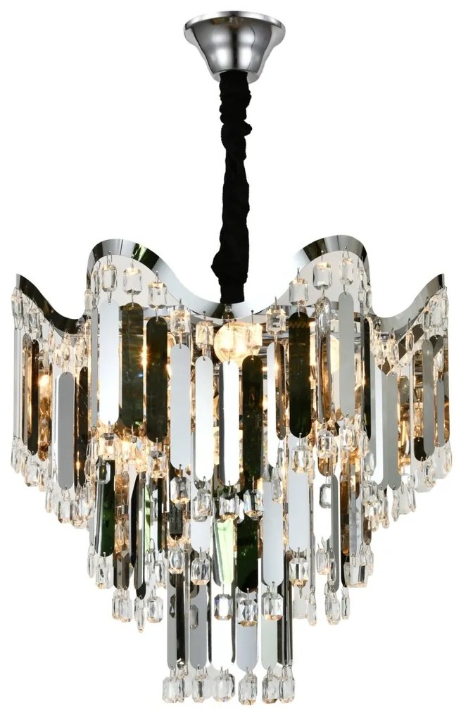 Candelabru Modern Ø450 mm, 7 Becuri E27, Design Elegant – Model 78012-450 CH