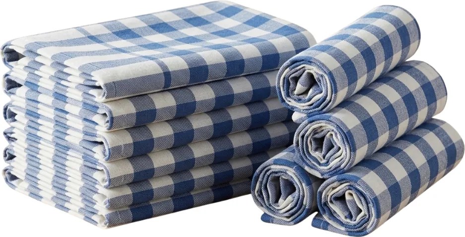 Set 10 bucati carpa de bucatarie CORIVA 50x70 cm albastru inchis