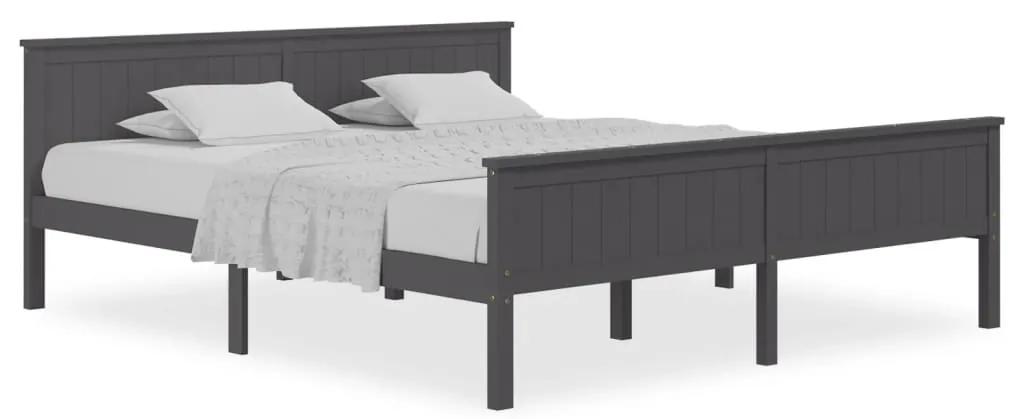 322207 vidaXL Cadru de pat, gri, 180 x 200 cm, lemn masiv de pin