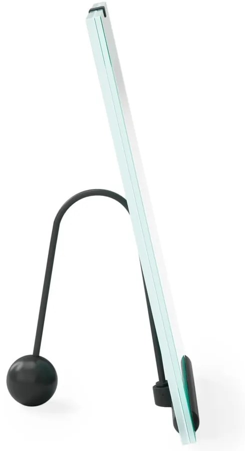 Ramă foto neagră cu picior de susținere din sticlă 19x23 cm Flute – Umbra