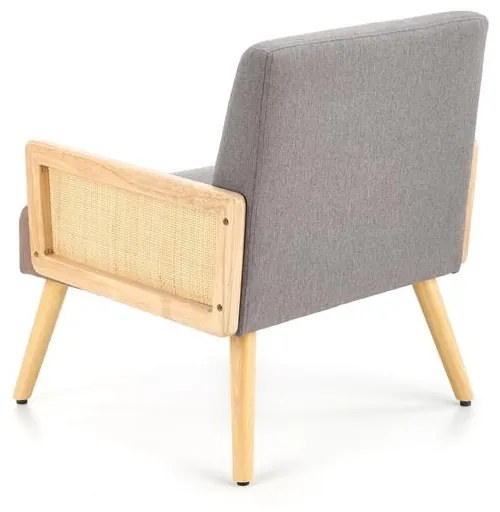 Scaun de design Culoare Gri / Lemn Masiv, KANNUS