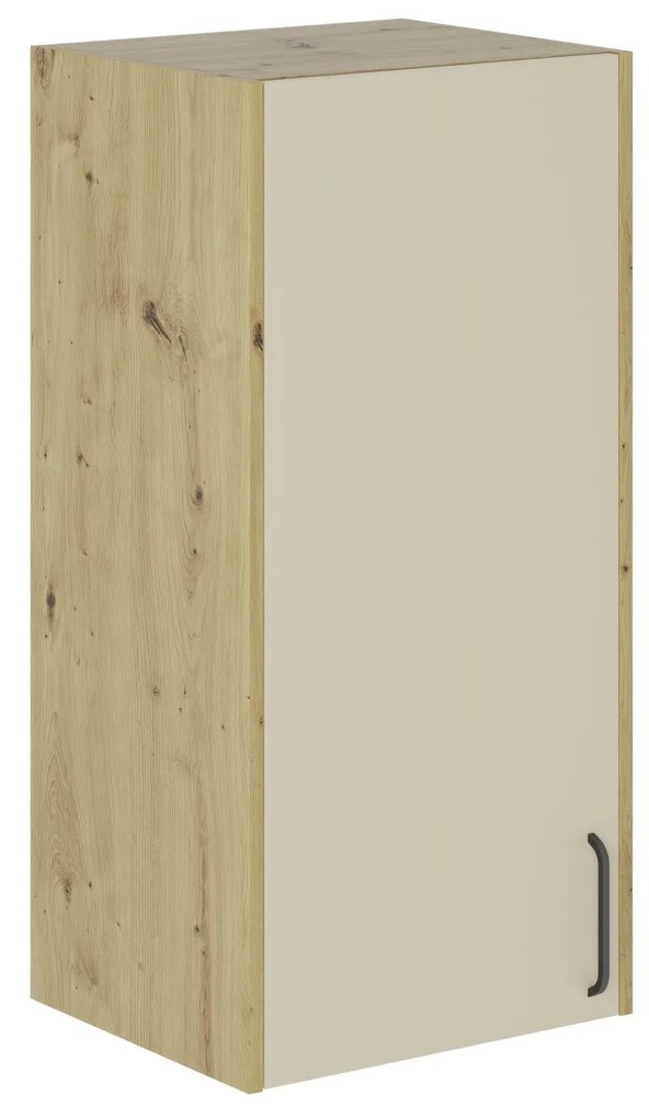Dulap suspendat Malmo, 1 Usa, Stejar Artisan/Argila, 50 x 42 x 104 cm