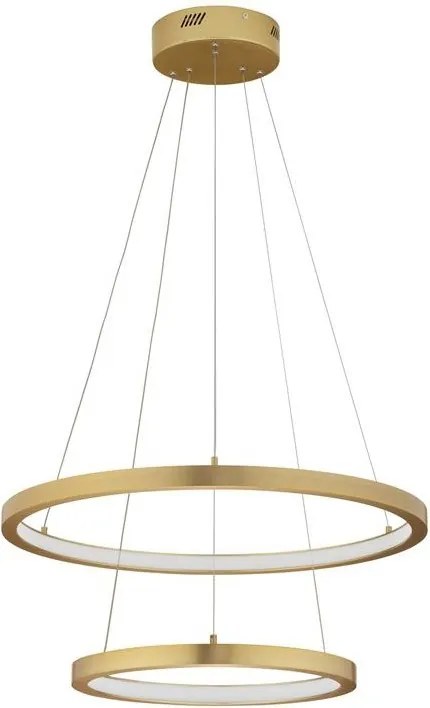 Lustra LED suspendata design circular EMPATIA D-60/40cm aurie