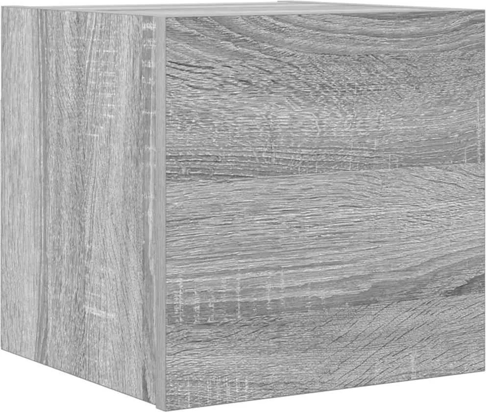 vidaXL Dulapuri TV montaj pe perete, sonoma gri, 30,5x30x30 cm