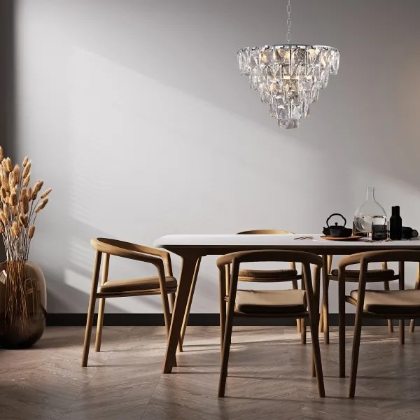 Lustră de cristal pe lanț CHELSEA 6xE14/40W/230V