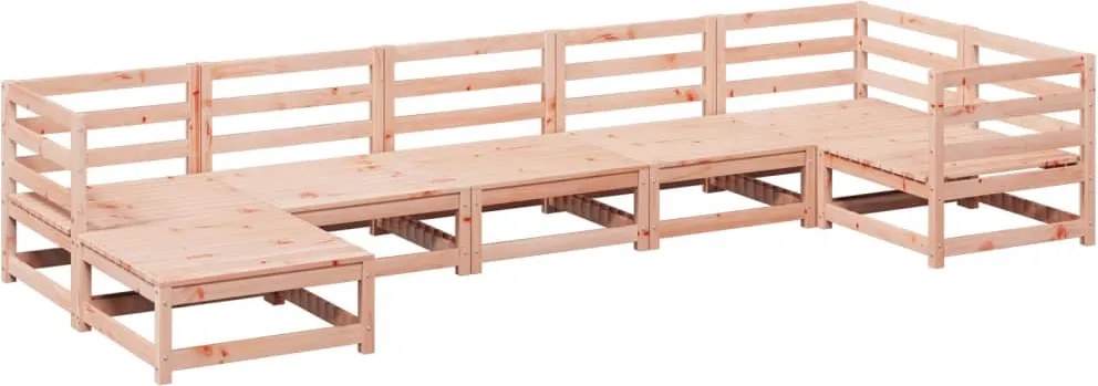 vidaXL Set canapele grădină, 7 piese, lemn masiv brad douglas