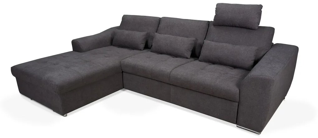 Coltar stanga extensibil, New York, 190x284x85 cm, Carbune