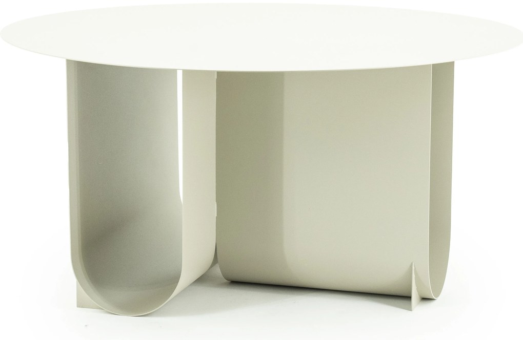 Masuta de cafea din metal Otus alba 70x70x35 cm