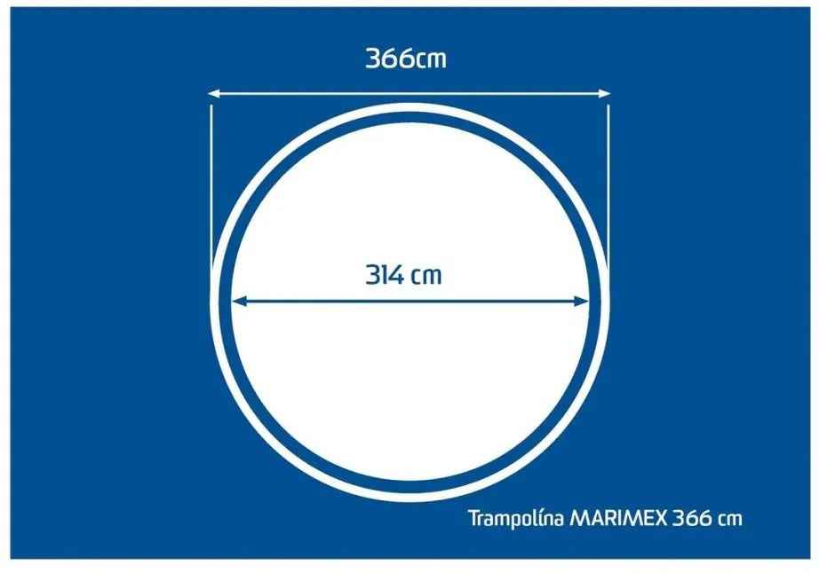 Trambulină Marimex cu plasă de siguranță, 366 cm