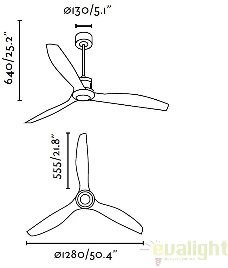 Ventilator cu telecomanda JUST 33395