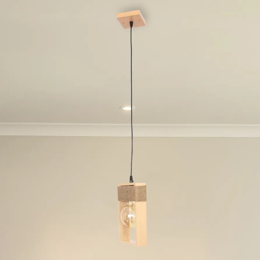 Pendul rustic fabricat manual din lemn Rodos