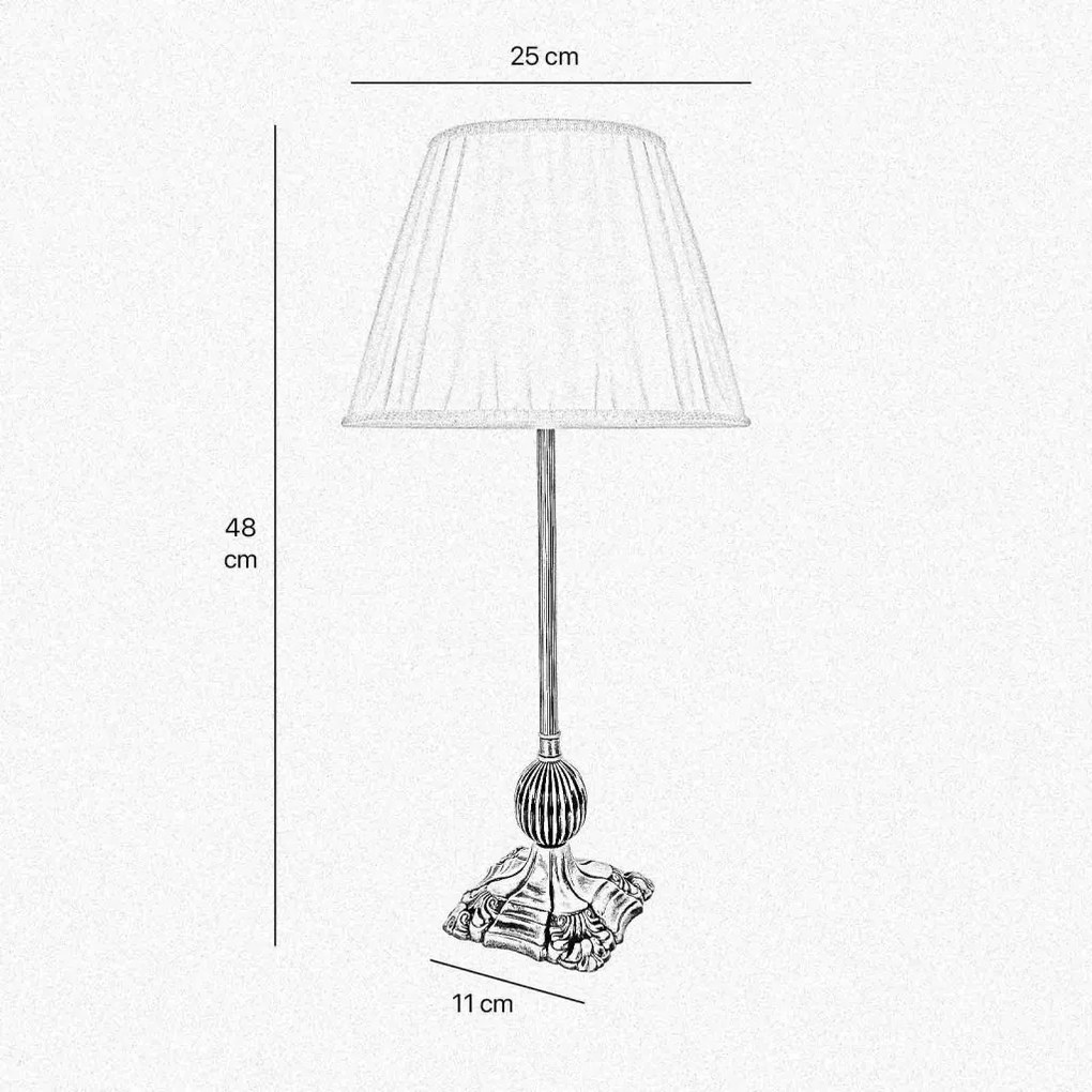 Veioza, Lampa de masa stil italian din alama Classic