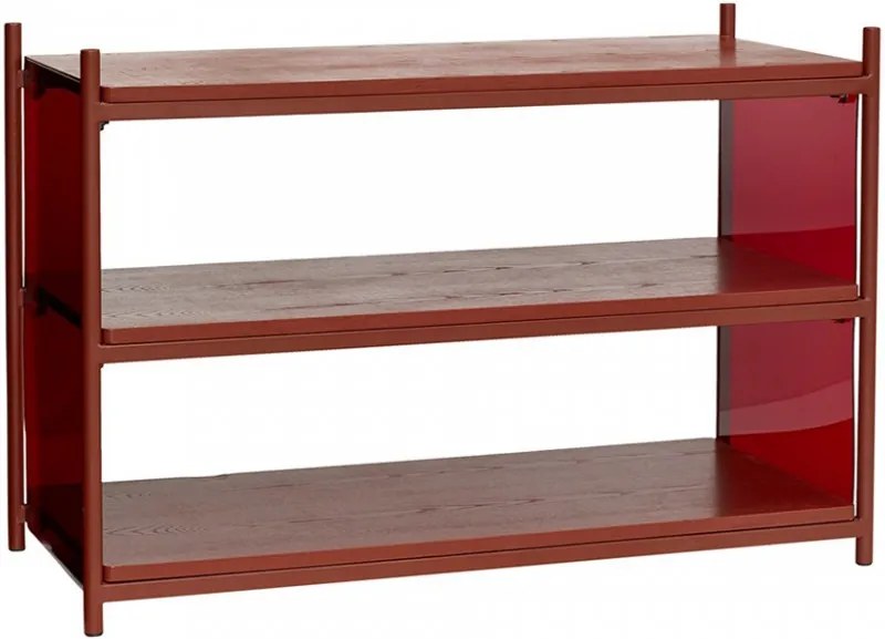 Etajera rosie din metal si MDF 60 cm Red Shelves Hubsch