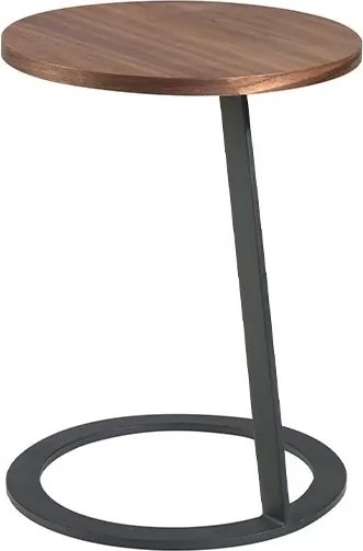 Masuta laterala moderna design LUX Wood and Black, 38cm