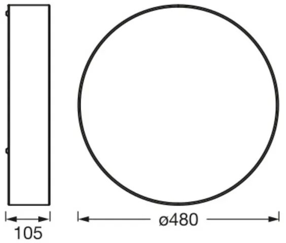 Osram - Plafonieră ORBIS PARIS, 3xE27/25W/230V, Ø 48 cm, negru