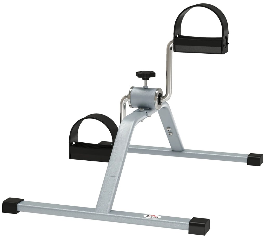 HOMCOM Mini bicicleta de apartament pentru casa si birou, bicicleta de exercitii cu pedale, portabil, 40 x 53 x 29 cm, gri | Aosom Romania