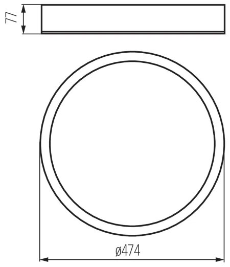Plafonieră JASMIN 3xE27/20W/230V ø 47,5 cm wenge Kanlux 23122