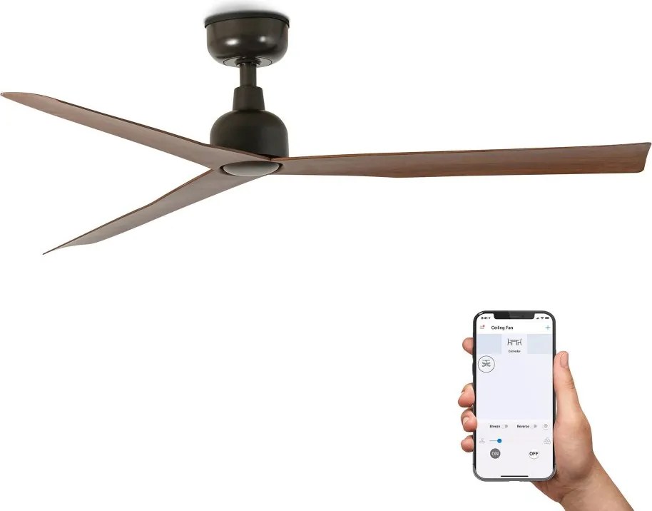 Ventilator tavan de exterior smart sistem TUYA si telecomanda IP44 MARINE M maro/nuc