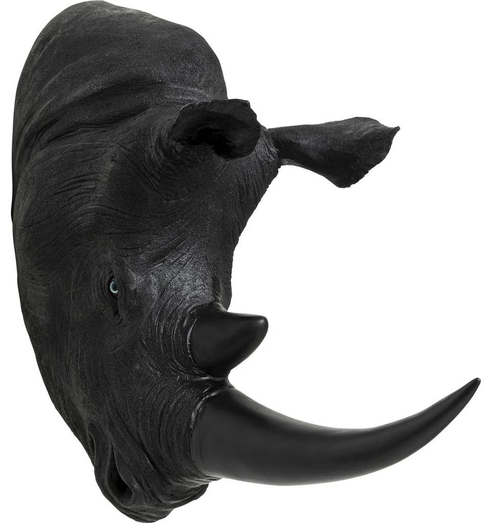 Decoratiune de perete Rhino Head Antique Negru 22x43cm