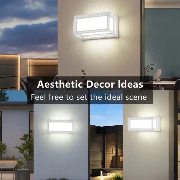 Brilagi - Aplică LED de exterior cu senzor PARKER LED/12W/230V alb IP44