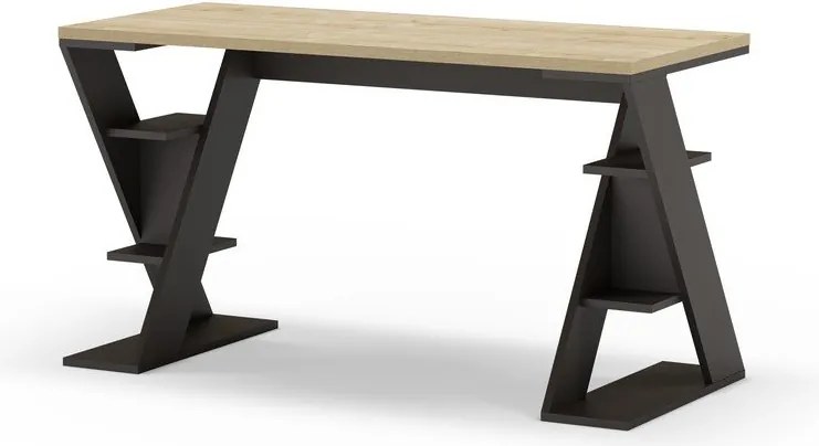 Birou cu blat cu aspect de lemn de stejar 60x137 cm Butterfly – Marckeric