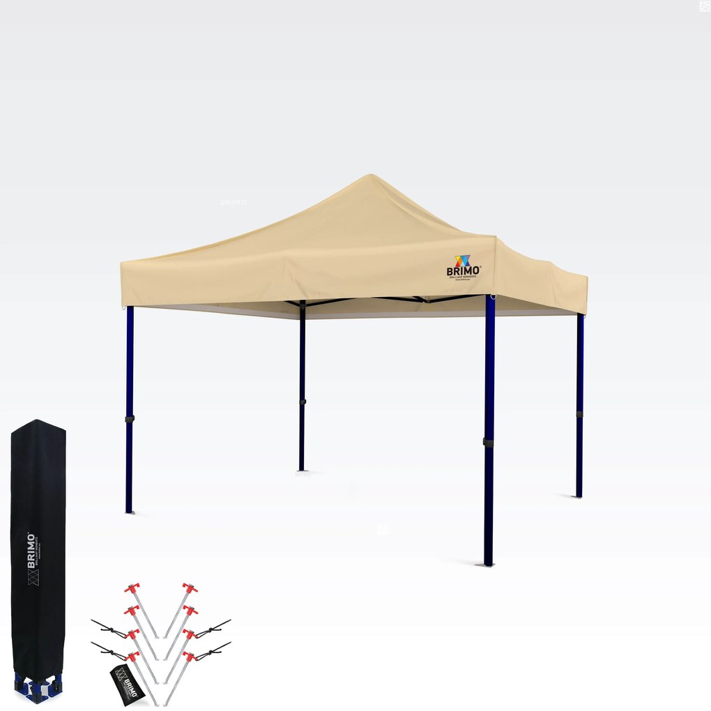 Cort tip foarfecă 3x3 m – Montare rapidă și protecție 100% pentru petreceri și evenimente - fara 3 pereti - bej