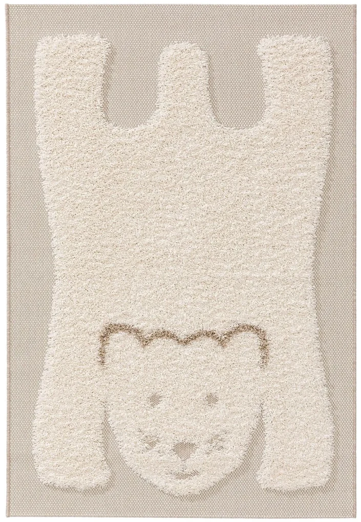Covor crem pentru copii CARLO TEDDY 80 x 150 cm