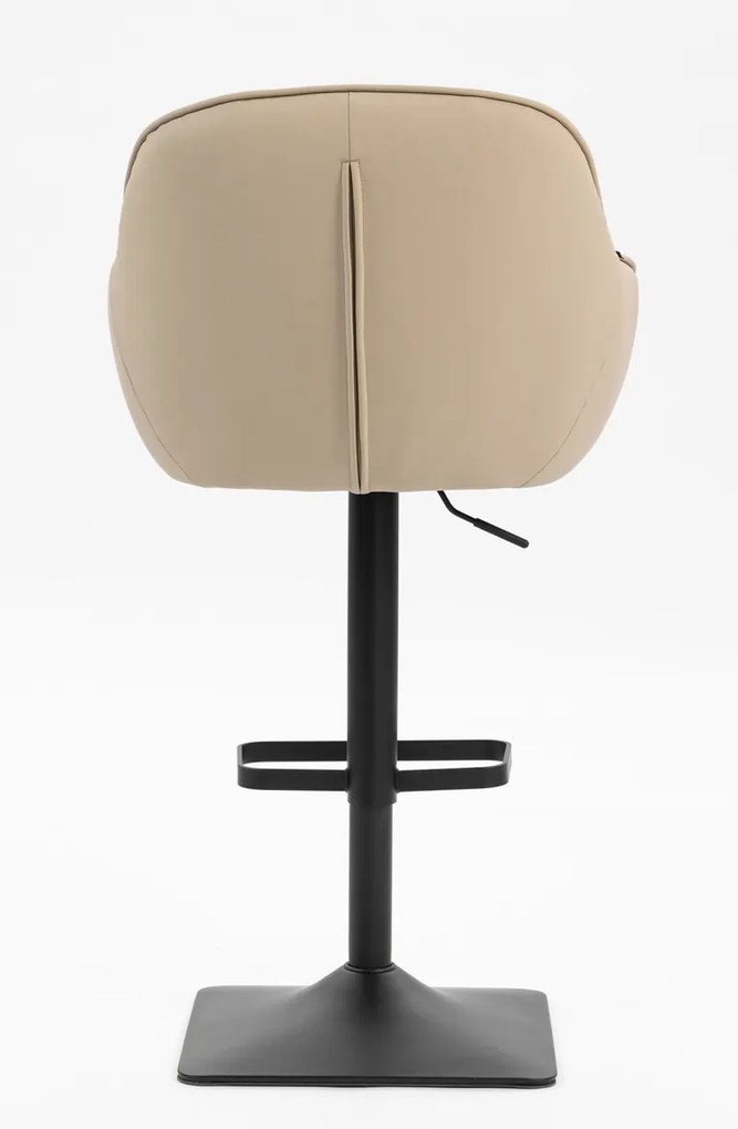 HR2055KW Scaun Crem din Piele Ecologica cu Bază Neagră