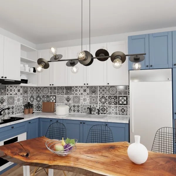 Lustră pe cablu TOKEN 8xE27/15W/230V negru