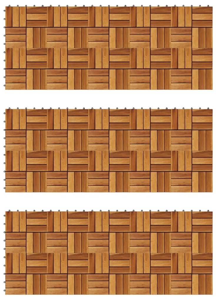Set dale din lemn de salcâm 30 x 30 cm, 30 buc.