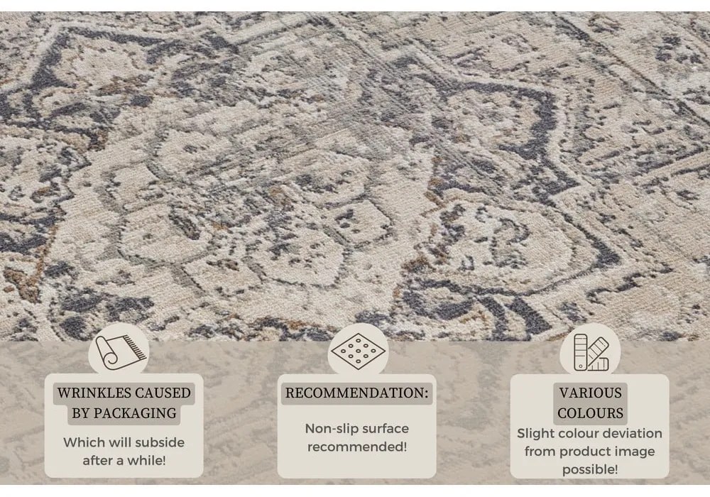 Covor grej 240x340 cm Terrain Designer Sand – Hanse Home
