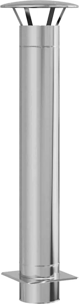 vidaXL Extensie pentru șemineu Argintiu 35 x 35 x 132 cm