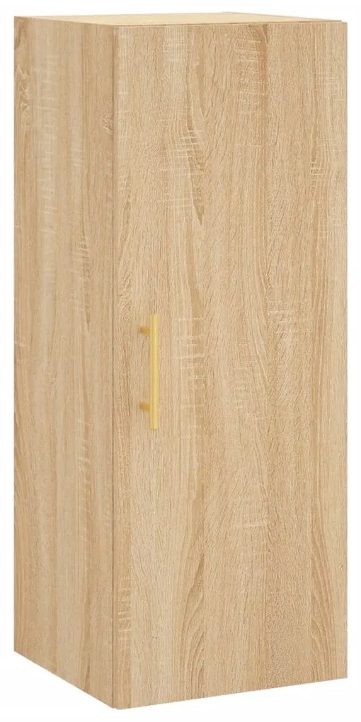 vidaXL Dulap montat pe perete, stejar sonoma, 34,5x34x90 cm