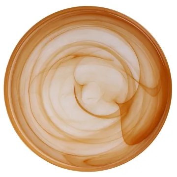 Set de masă 18 piese portocaliu/sticlă