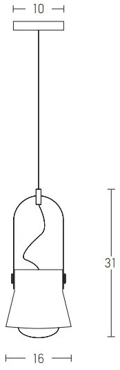Lustră pe cablu 1xE27/40W/230V negru Zambelis 18192
