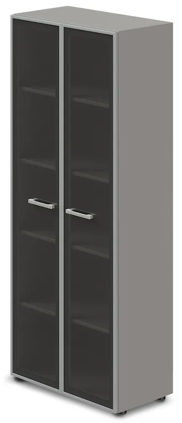Dulap lat înalt TopOffice 79,8 x 40,4 x 196,5 cm, gri