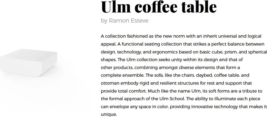 Masuta de cafea exterior / interior design modern premium ULM