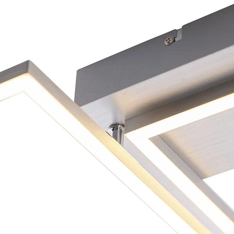 Plafoniera pătrată din oțel cu dimmer în 3 trepte - Plazas Novo