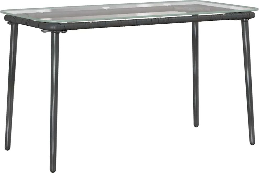 vidaXL Masă de Grădină Negru 80 x 40 x 45 cm poliratan