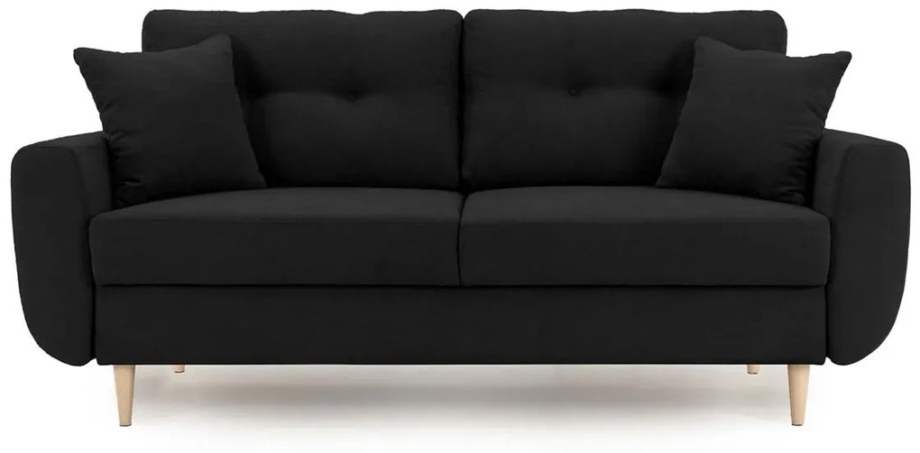 Canapea Fixă 2 locuri HELSINKI, 190x90x81 cm, Negru-Enjoy