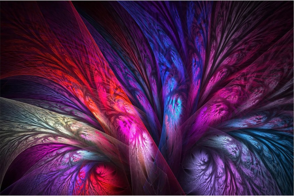 Tabloul abstract cu copacul (90x60 cm)