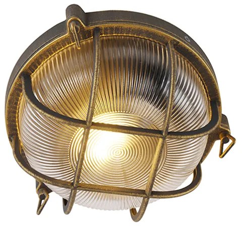 Lampă de perete și plafon auriu/alamă rotundă IP44 - Noutica