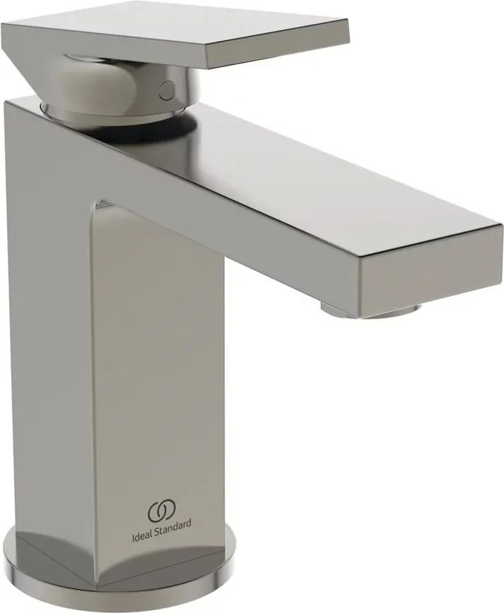 Baterie lavoar Ideal Standard Atelier Extra argintiu Silver Storm cu ventil Pop-Up metalic