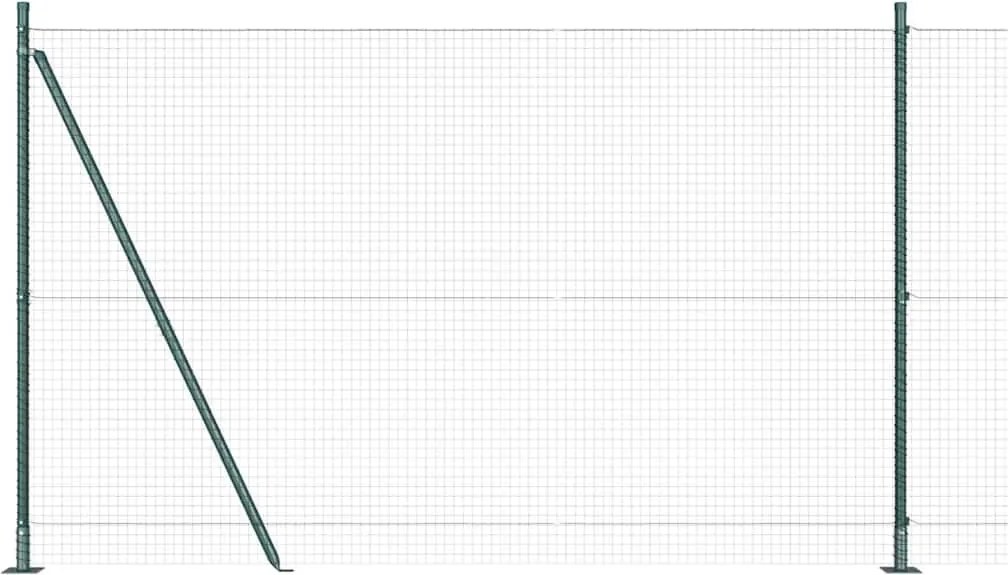 vidaXL Stâlp de gard. Verde 10 x 1,6 m (plasă de 25 x 25 mm)