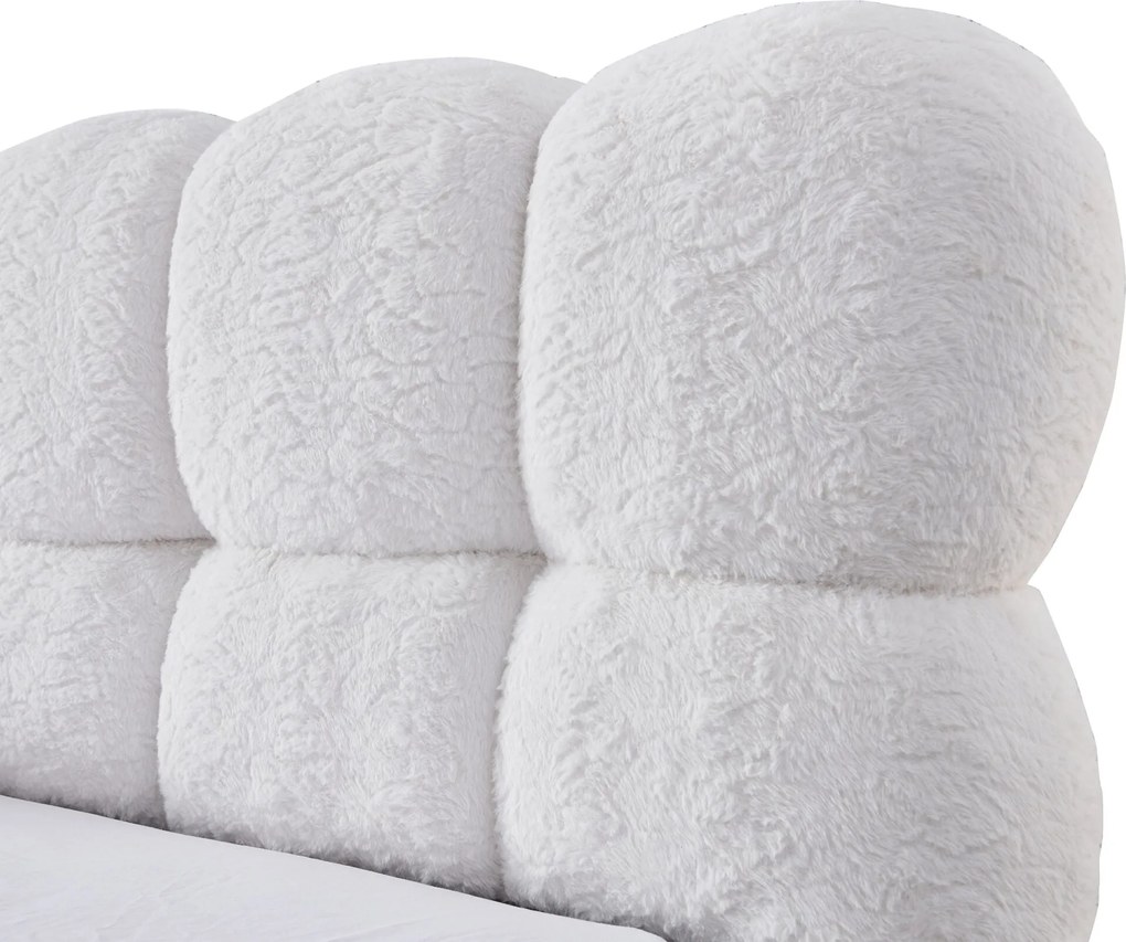 Pat dormitor dumonde, tapitat bej, Empress 180x200 cm