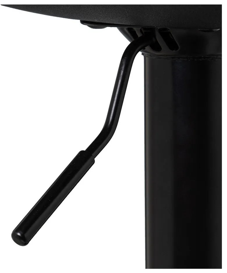 Scaune de bar negre cu înălțime ajustabilă 2 buc. din imitație de piele (înălțime șezut 56,5 cm) – Casa Selección