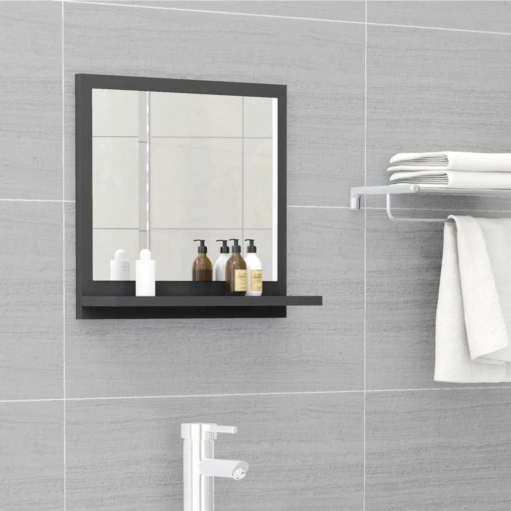 Oglinda de baie, gri, 40 x 10,5 x 37 cm, PAL Gri, 40 cm